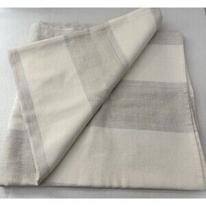 TOMMY BAHAMA Shower Curtain 71x71 Cotton Blend Tans Neutral Horizontal Stripe
